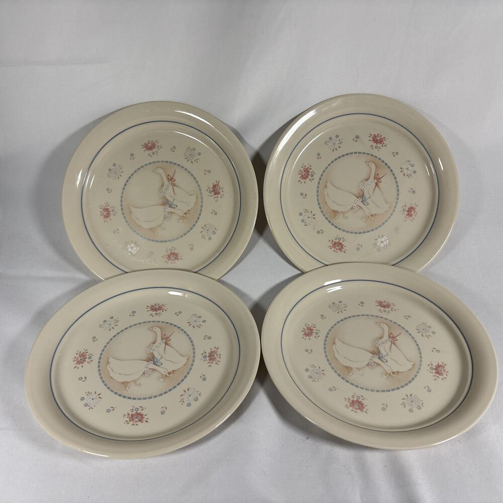 Corning Corelle Country Goose Salad Dessert Plate SET Of 4